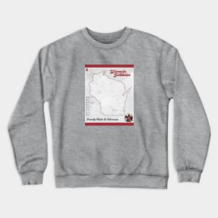 Wisconsin Distilleries Map Crewneck Sweatshirt